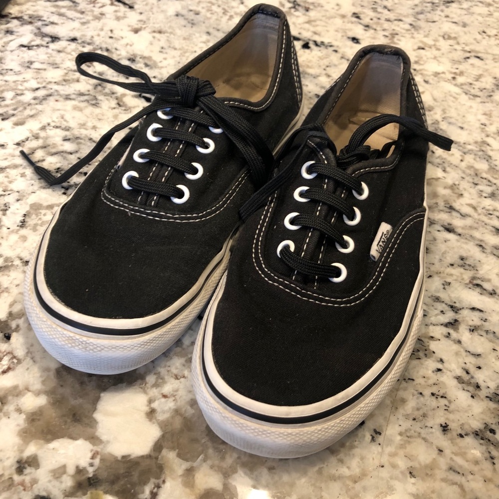 Vans black gym shoes- girls size 3.5